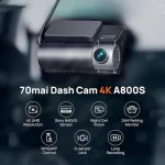 دوربین خودرو شیائومی 70mai Dash Cam A800S 4K + دوربین عقب RC06 - تصویر 7