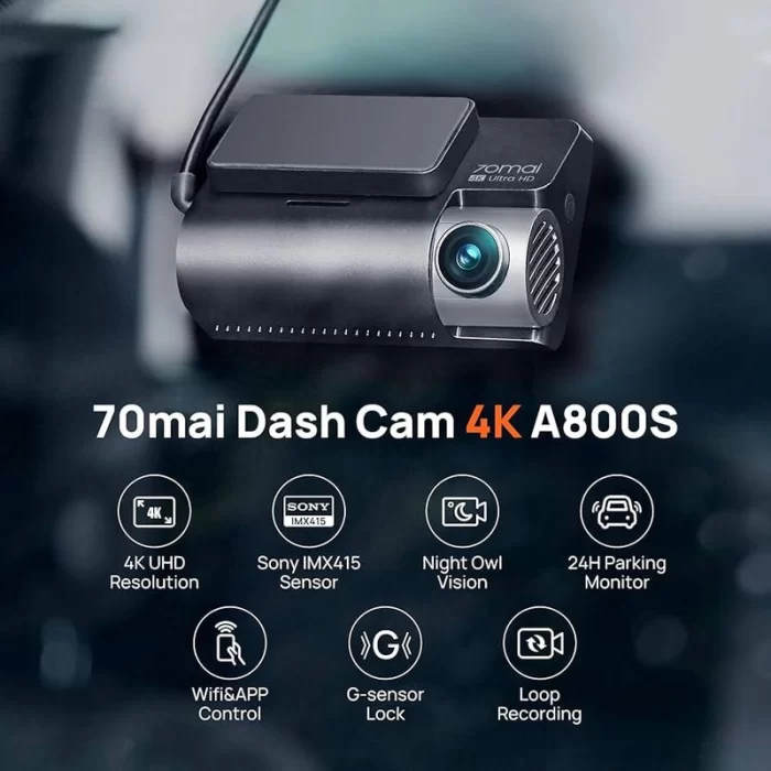 دوربین خودرو شیائومی 70mai Dash Cam A800S 4K + دوربین عقب RC06 - تصویر 7