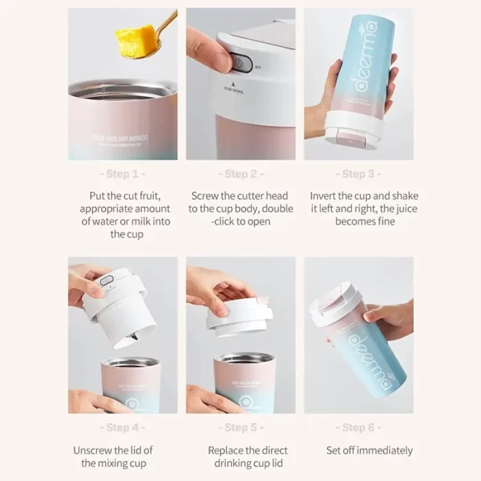 مخلوط کن قابل حمل شیائومی Deerma DEM-NU90 - تصویر 4