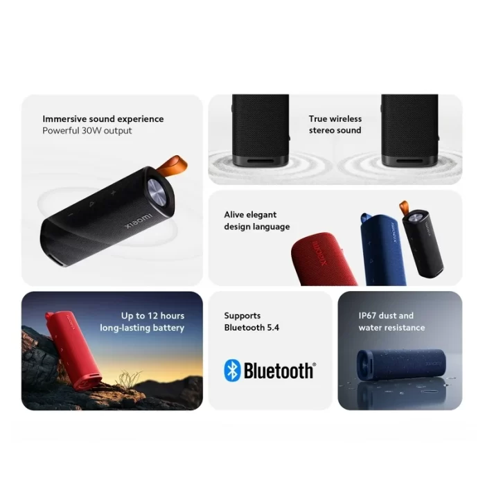 اسپیکر بلوتوثی قابل حمل شیائومی Xiaomi Sound Outdoor 30W - تصویر 4