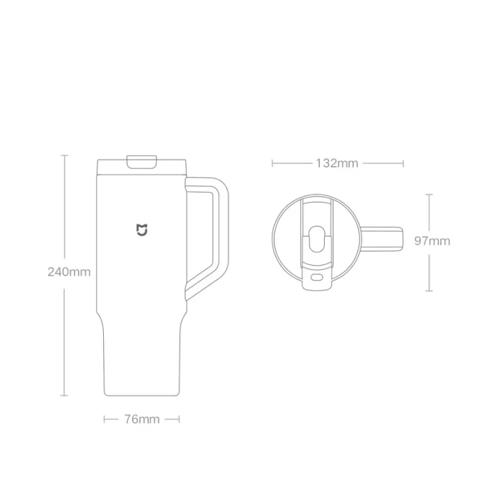 ماگ یک لیتری شیائومی Mijia مدل MJXGB01RM - تصویر 4