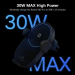 هولدر و شارژر وایرلس شیائومی Xiaomi 30w wireless car charger W03ZM - تصویر 6