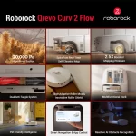 جارو رباتیک روبوراک Roborock Qrevo Curv 2 Flow - تصویر 6