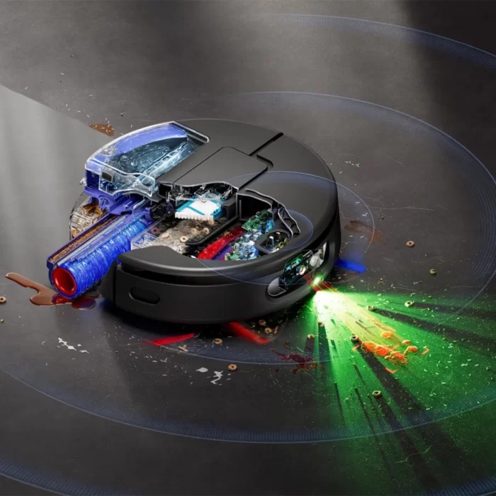 سنسور LiDAR دوگانه و ۲۷ سنسور هوشمند جارو رباتیک Dyson Spot+Scrub AI برای نقشه‌برداری دقیق