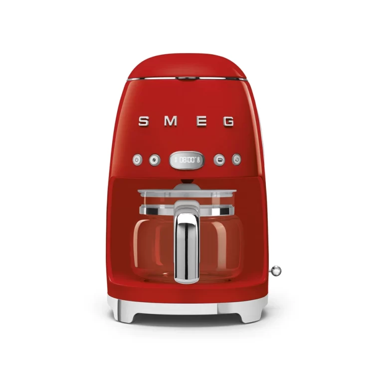 قهوه ساز فیلتردار اسمگ مدل SMEG DCF02RD با ظرفیت 10 فنجان و بدنه استیل و پلاستیک