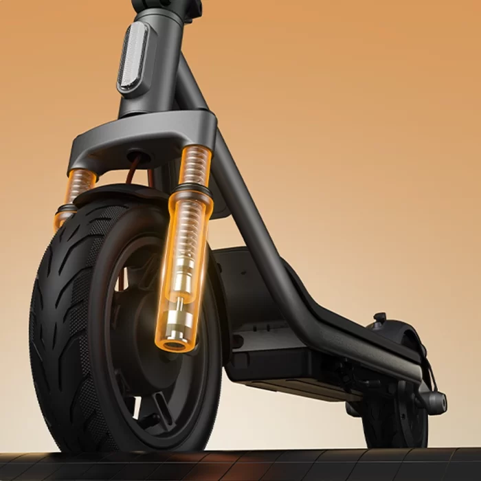 ترمز جلو کاسه‌ای و ترمز عقب E-ABS اسکوتر شیائومی