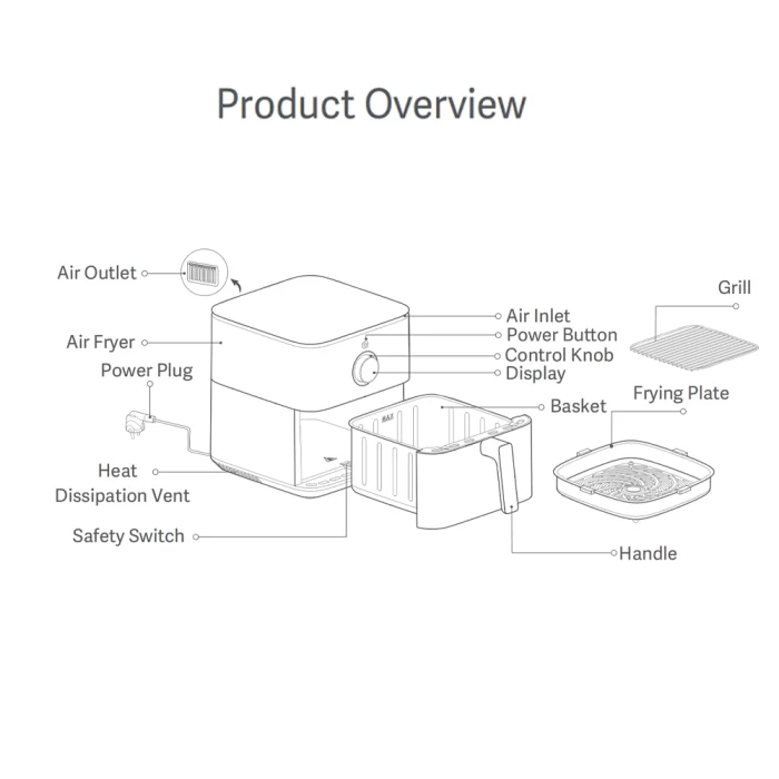 صفحه نمایش لمسی هواپز شیائومی 6.5 لیتر