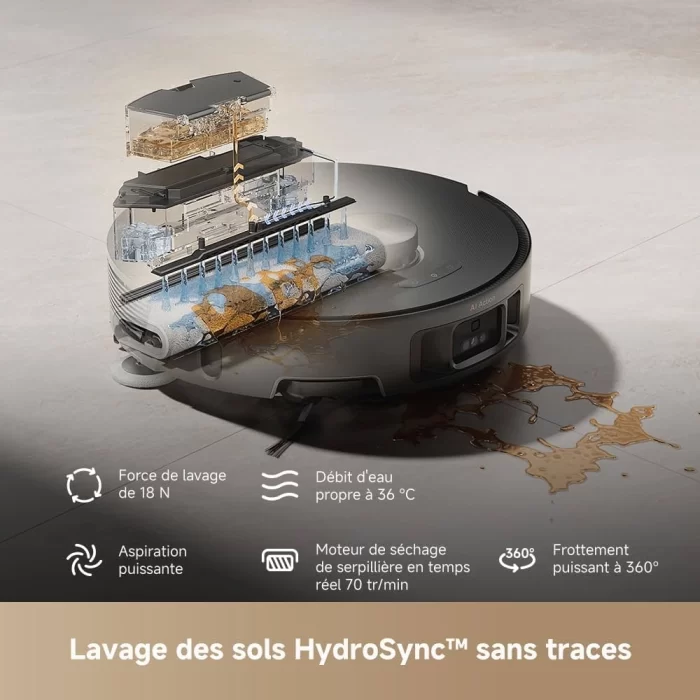 طراحی D شکل جارو رباتیک MOVA Z50 Ultra