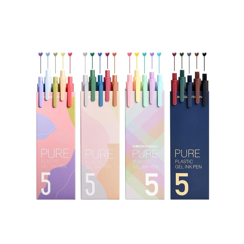 pure plastic gel ink penmirobot بسته ۱۵ عددی خودکار ژلهای شیائومی Kaco Pure K1015