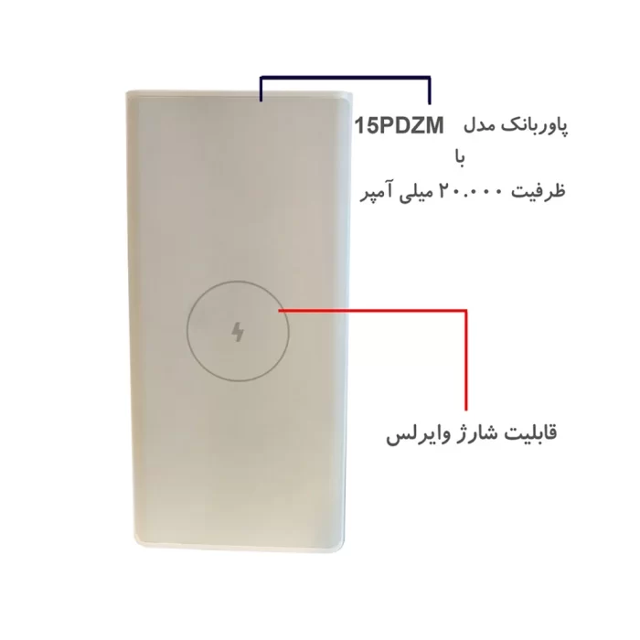 پاوربانک وایرلس شیائومی 20000 میلی‌آمپر مدل Xiaomi WPB15PDZM - Image 7