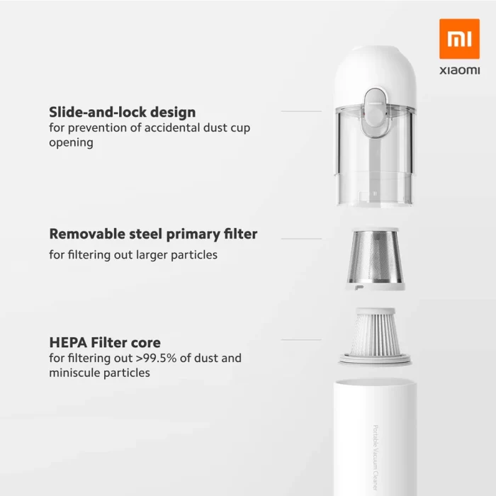 طراحی کوچک جارو شارژی شیائومی Mi Vacuum Cleaner Mini