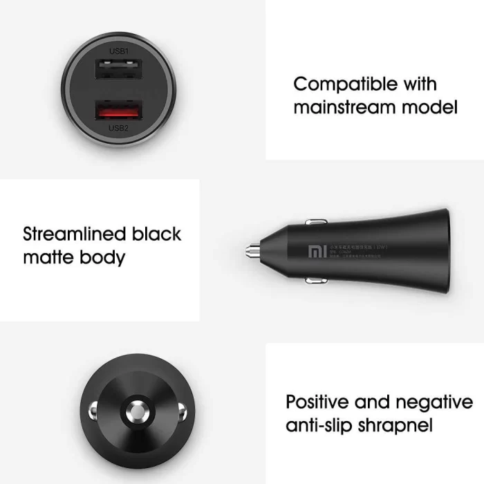 شارژر فندکی شیائومی 37 وات با قابلیت شارژ سریع Quick Charge