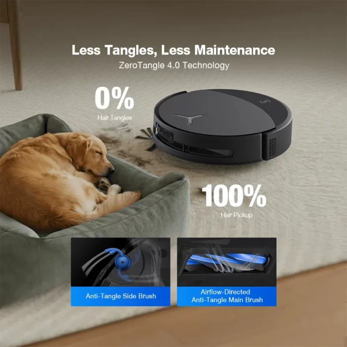 سیستم مکش قوی جارو رباتیک DEEBOT T90 PRO OMNI روی فرش