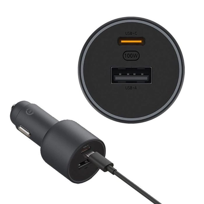 شارژر خودرو شیائومی با دو پورت USB-A و Type-C
