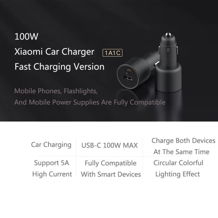 طراحی فلزی شارژر فندکی Xiaomi CC07ZN