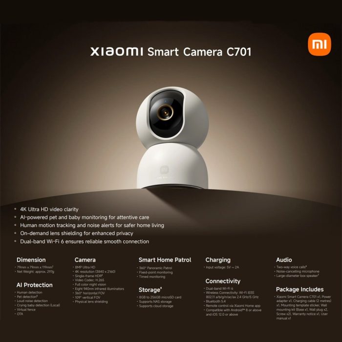 Wi-Fi 6 در دوربین Xiaomi C701