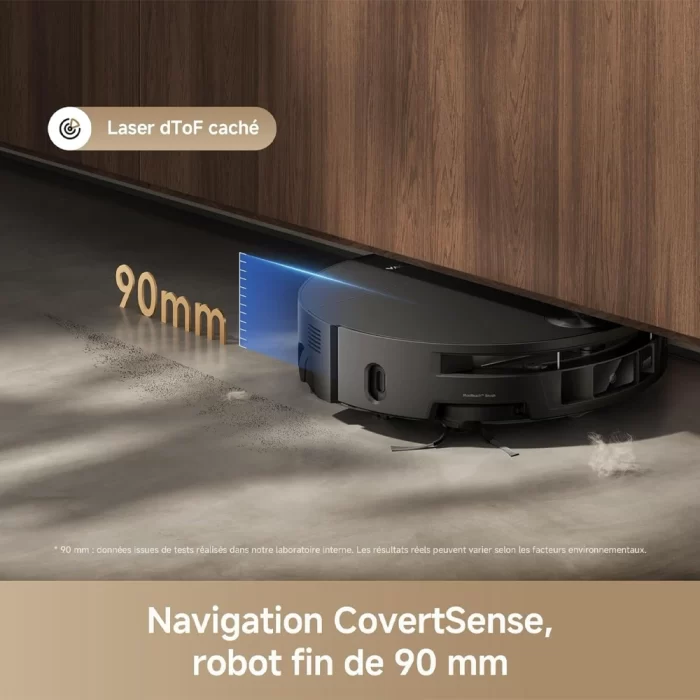 سنسور مسیریابی CovertSense و بدنه باریک ۹۰ میلی متری جارو رباتیک MOVA S70 Ultra