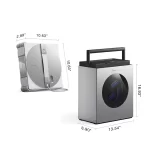 نمای کلی ربات شیشه‌شوی اکووکس WINBOT W3 OMNI به همراه ایستگاه چندمنظوره و کابل ترکیبی در می روبوت