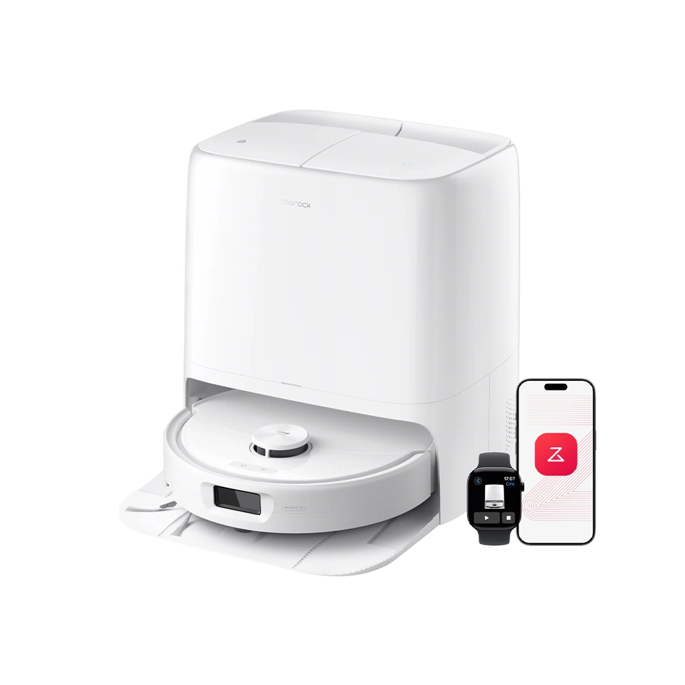 roborock qrevo 2 pro robot vacuum cleaner mirobot جارو رباتیک Roborock Qrevo 2 Pro سفید با ایستگاه خودکار در می روبوت