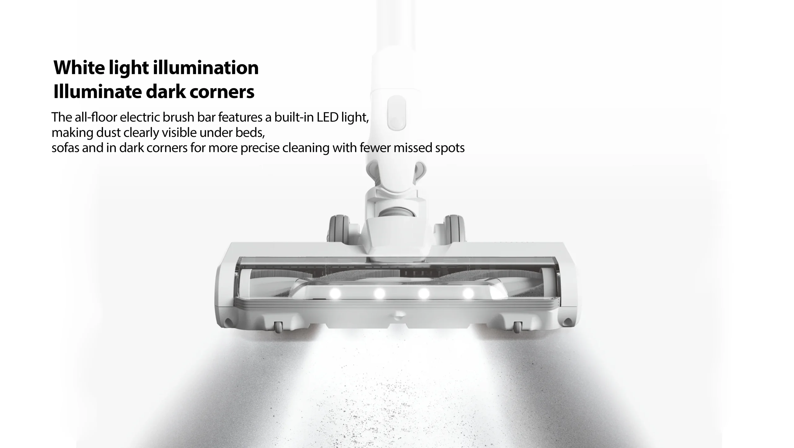 چراغ سفید برس جارو شارژی Mijia Vacuum Cleaner 4C
